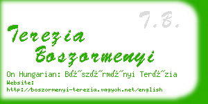 terezia boszormenyi business card